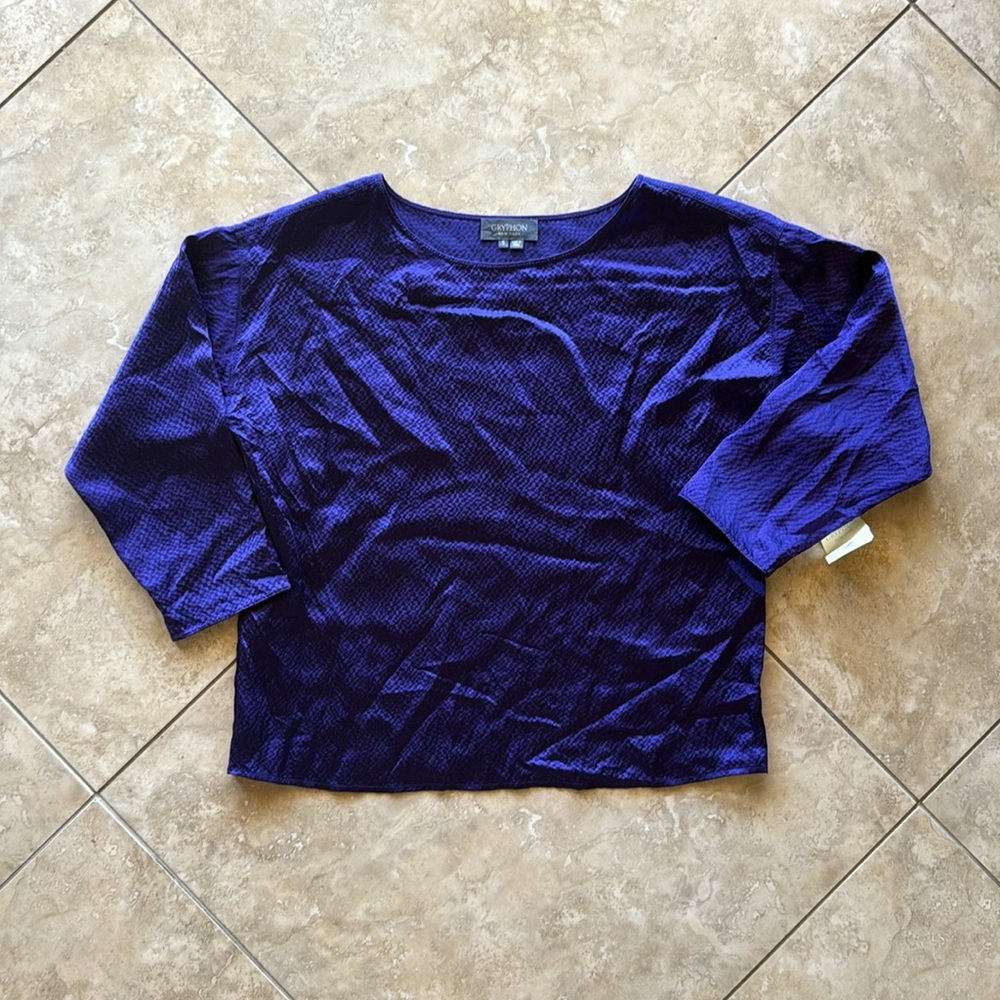 NWT - Gryphon New York Poole Tee, Purple, Small